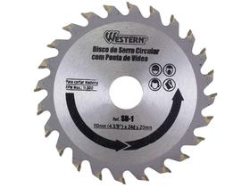 Disco de Serra Circular 4,3/8” 24 Dentes - para Madeira Western SB-1