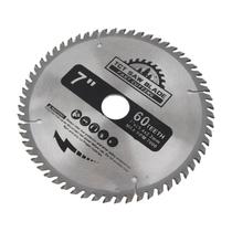 Disco De Serra Circular De Carboneto De 7 Polegadas Com 60 Dentes, 180mm Para Madeira E Plástico