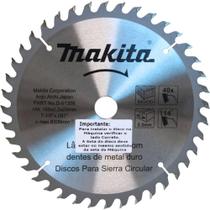 Disco de Serra Circular Makita D-51356 para Madeira 7 1/4" - 40 Dentes