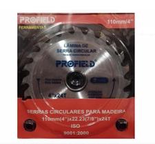 Disco de serra circular p/ madeira 110mm / 4" x 24 dentes - profield