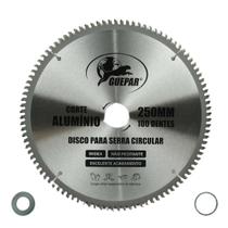 Disco De Serra Circular Para Cortar Alumínio 250mm 100 Dentes Guepar