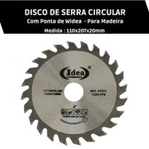 Disco De Serra Circular Para Madeira 4 3/8 24 Dentes 110mmx20mm