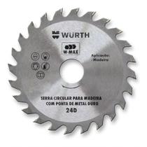 Disco De Serra Circular Para Madeira Vídea Wurth 4.3/8(110mm) 24 Dentes