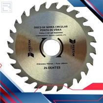 Disco de Serra Circular ponta de Videa para cortar madeira 110mm- 24 dentes - Fertak Tools