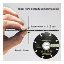 Disco de Serra Tungstênio Madeira Para Esmerilhadeira 22,23mm Alta Qualidade