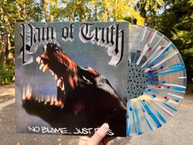 Disco de vinil DAZE No Blame Just Facts vermelho e azul Disco de vinil DAZE No Blame Just Facts vermelho e azul