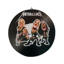 Disco De Vinil Decorativo Em Madeira Star - Banda Metallica