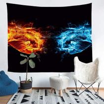 Disco de vinil Fire and Ice Music para tapeçaria pendurado na parede 100x150cm