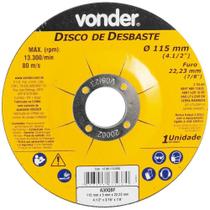 Disco Desbaste 115X5, 0X22, 23 Dbv Vonder Disco Desbaste 115X5, 0X22, 23 Dbv Vonder