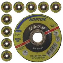 Disco Desbaste 4.1/2 Pol Furo de 7/8 BDA 50 e 10 Uni NORTON