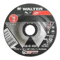 Disco desbaste hp 4.1/2"x1/4"x7/8" 08b460 walter