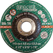 Disco Desbaste Itambe 4.1/2''X3/16''X7/8'' - Da-16 - 7060