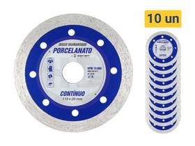 Disco diamantado 110x20 porcelanato continuo - 10 pc