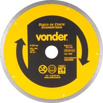 Disco diamantado 200mm contínuo furo 25mm xld - Vonder Disco diamantado 200mm contínuo furo 25mm xld - Vonder