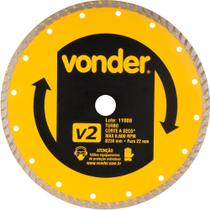 Disco diamantado 230mm turbo furo 22mm v2 - Vonder