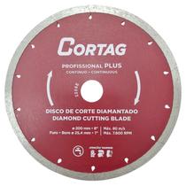 Disco Diamantado 8" 200mm Liso Furo 25,4mm 60570 Cortag