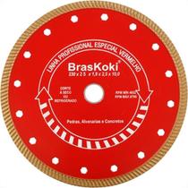 Disco Diamantado Braskoki 230Mm Turbo Jet Profissional Seco/Agua