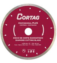 Disco diamantado continuo profissional plus 200 mm cortag