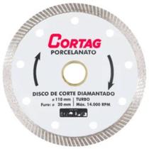 DISCO DIAMANTADO CORTAG PORCELANATO TURBO 110mm x 20mm - 60863