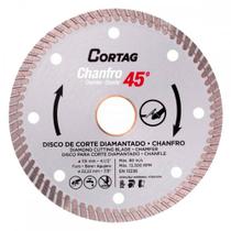 Disco Diamantado Cortag Turbo Chanfro 45º - 115Mm X 22,2Mm Para Esmerilhadeira - 61907