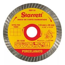 Disco diamantado corte porcelanato starrett 110x20mm ddp110 Disco diamantado corte porcelanato starrett 110x20mm ddp110