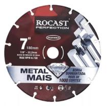 Disco Diamantado Esmerilhadeira 180mm Multi ROCAST MetalMais Disco Diamantado Esmerilhadeira 180mm Multi ROCAST MetalMais