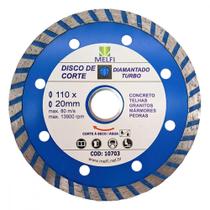 Disco Diamantado Melfi Turbo Seco 110Mm X 20Mm - 10703
