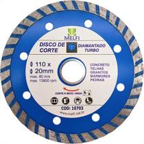 Disco Diamantado Melfi Turbo Seco 110Mm X 20Mm - 10703