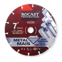 Disco Diamantado Metalmais 180mm (7") com Furo de 22,2mm Rocast 4120002