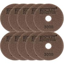 Disco Diamantado P/ Polir 4'' GR. 3000 C/ 10 Unidades (545,0007) - Rocast