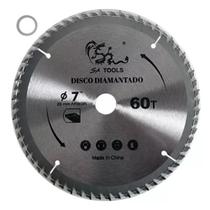 Disco Diamantado Para Serra 7" 20mm 60T Dente Ponta Tungstenio