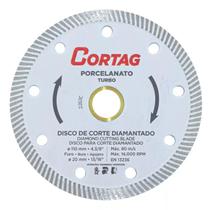 Disco diamantado porcelanato cerâmica cortag turbo 110x20mm Disco diamantado porcelanato cerâmica cortag turbo 110x20mm