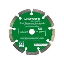 Disco Diamantado Segmentado 110mm Menegotti Concreto e Alvenaria