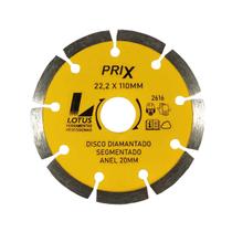 Disco Diamantado Segmentado 110mm X 22.2mm Anel 20mm Lotus Disco Diamantado Segmentado 110mm X 22.2mm Anel 20mm Lotus