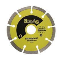 Disco Diamantado Segmentado 115x22mm Para Corte De Pedra - Dtools Disco Diamantado Segmentado 115x22mm Para Corte De Pedra - Dtools