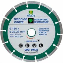 Disco Diamantado Segmentado 180 x 22,2mm Melfi