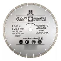 Disco Diamantado Segmentado 350 X 25,4Mm ( Concreto E Asfalto Tijolo Alvenaria )