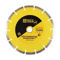 Disco Diamantado Segmentado 7'' Borda 8mm - Dtools - Corte Preciso E Rápido Disco Diamantado Segmentado 7'' Borda 8mm - Dtools - Corte Preciso E Rápido