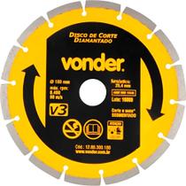 Disco Diamantado Segmentado 7 Pol x 25mm V3 180mm VONDER