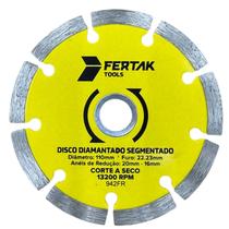 Disco Diamantado Segmentado - Corte a Seco - 22x110mm - Fertak