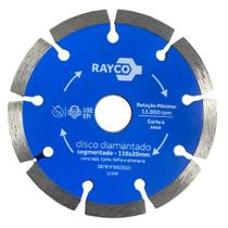 Disco Diamantado Segmentado Corte Concreto, tijolo, telha e alvenaria100x20mm RAYCO