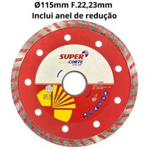 Disco Diamantado Super Turbo 115mm F.22,23mm Esmerilhadeira/Lixadeira