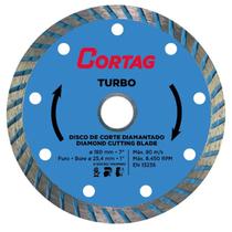Disco Diamantado Turbo 180mm 7" Furo 25,4mm P/ Mármore 61614 Cortag