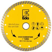 Disco Diamantado Turbo 180Mm X 25,4 7Pol Eda Profissional