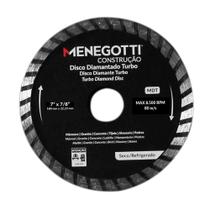 Disco Diamantado Turbo 7 Pol (180mm) MDT Menegotti Disco Diamantado Turbo 7 Pol (180mm) MDT Menegotti