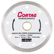 Disco Diamantado Turbo Corte Porcelanato 110mm Cortag 60863 Disco Diamantado Turbo Corte Porcelanato 110mm Cortag 60863