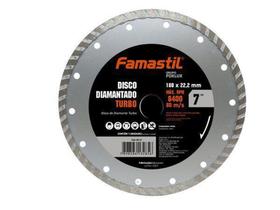 Disco diamantado turbo corte seco 7" 180x22,2mm - famastil