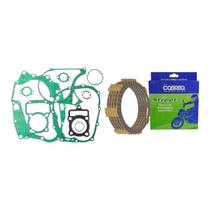 Disco Embreagem Cobreq + Junta Motor Cg Fan 125 2004 À 2008