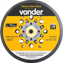 Disco Fixa Fácil 150mm Para Lixadeira LRV350B Vonder Disco Fixa Fácil 150mm Para Lixadeira LRV350B Vonder