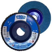 Disco Flap 2 em 1 4.1/2"x7/8" Grão 40 ZA40-B 28N Tyrolit